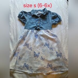 Wonder Nation Blue Denim Butterfly Dress